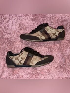 Coach Brown Signature 'C' Low-Top Sneakers